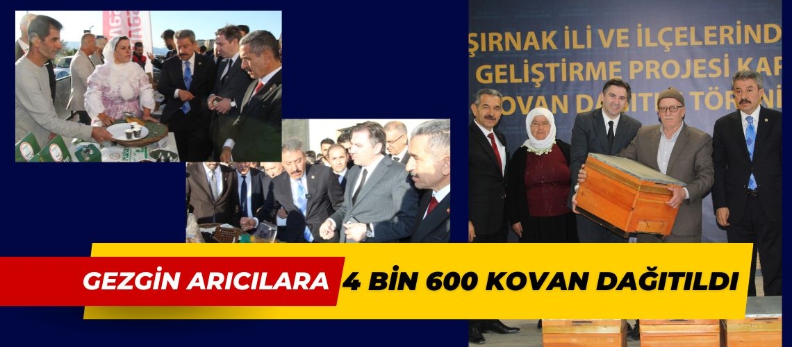 Gezgin arıcılara 4 bin 600 kovan dağıtıldı