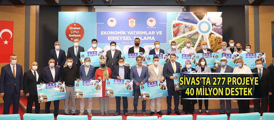 Sivas’ta 277 projeye 40 milyon destek