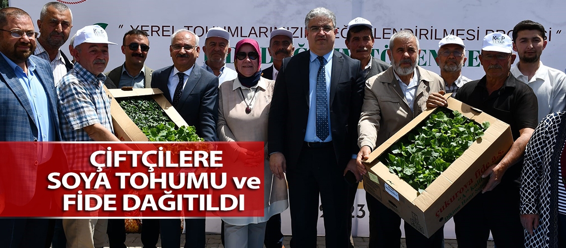 Samsun Terme'de çiftçilere soya tohumu dağıtıldı