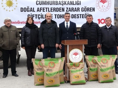 Afetzedelere hibe tohum desteği