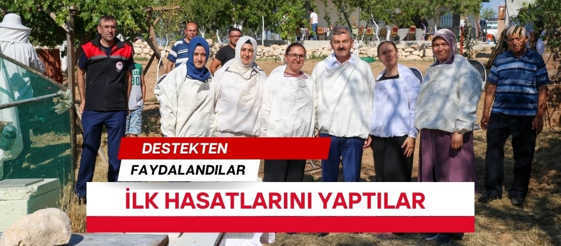 Destekten faydalandılar, ilk hasatlarını yaptılar