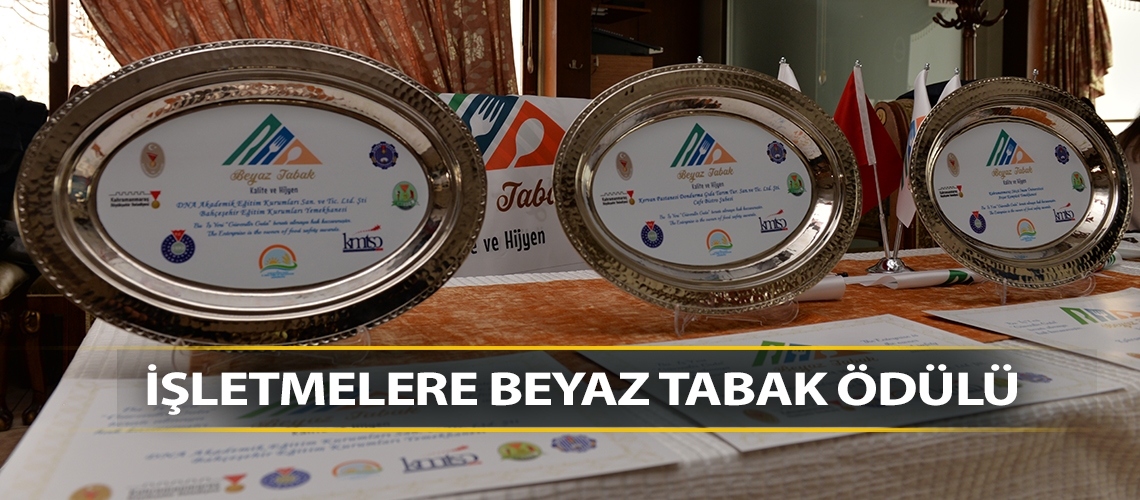 İşletmelere beyaz tabak ödülü