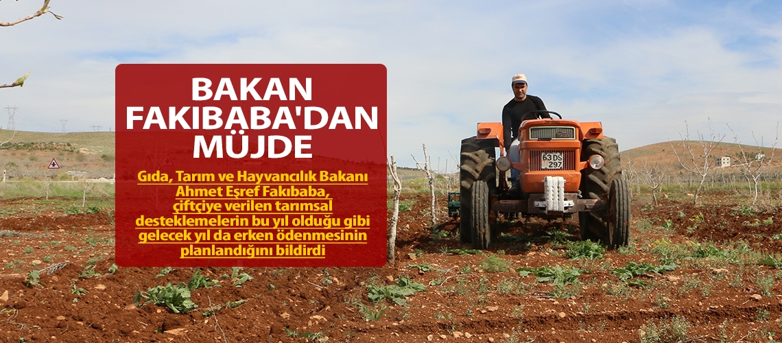 Bakan Fakıbaba'dan müjde