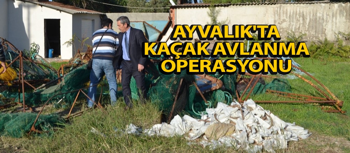 Ayvalık'ta kaçak avlanma operasyonu