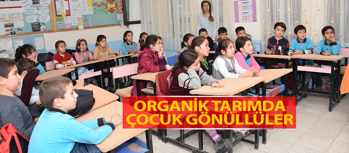 Organik tarımda çocuk gönüllüler…