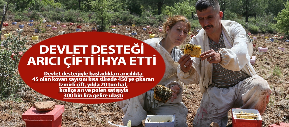 Devlet desteği arıcı çifti ihya etti