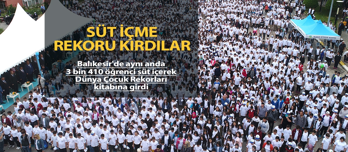 Süt içme rekorunu kırdılar