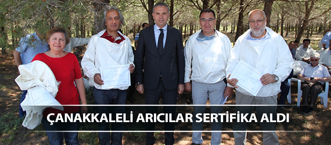 Çanakkaleli arıcılar sertifika aldı