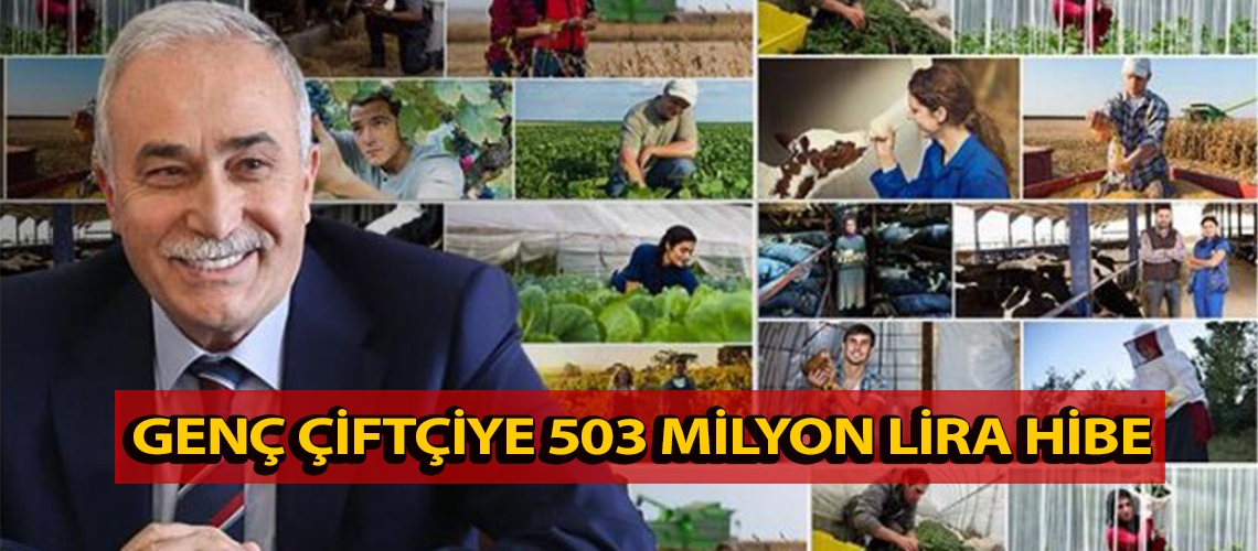 Genç çiftçiye 503 milyon lira hibe