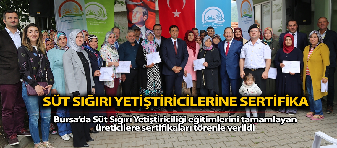 Süt sığırcılığı yetiştiricilerine sertifika töreni