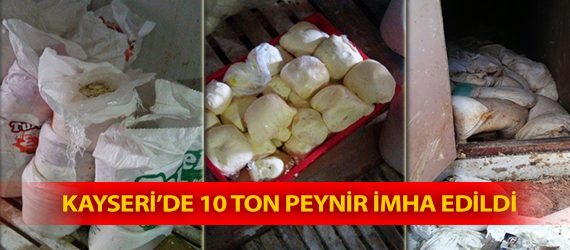 10 Ton peynir imha edildi