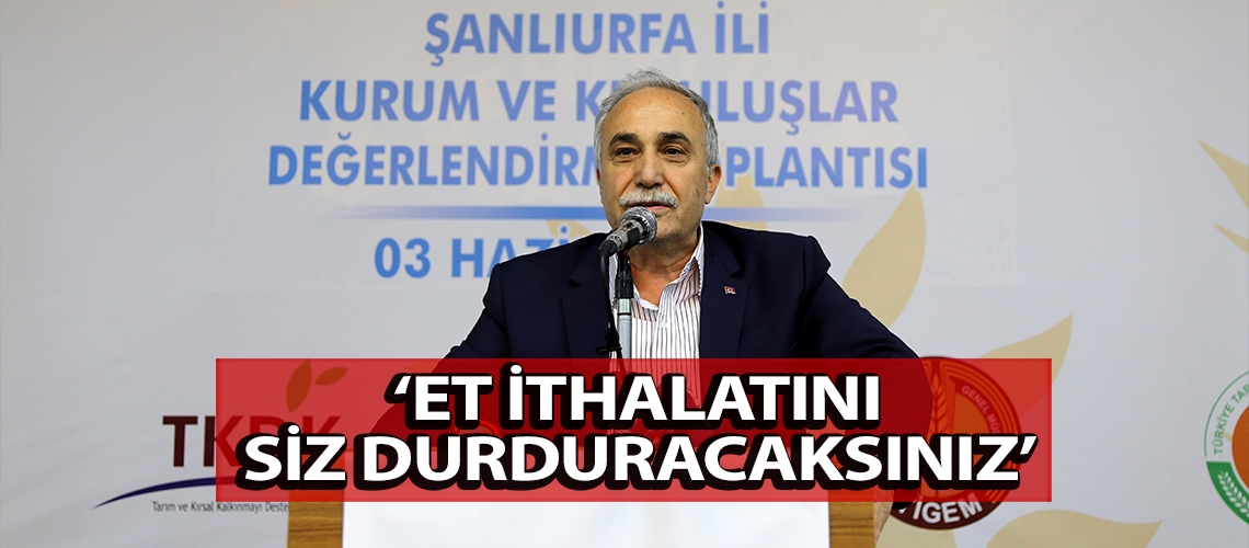 ‘Et ithalatını siz durduracaksınız’