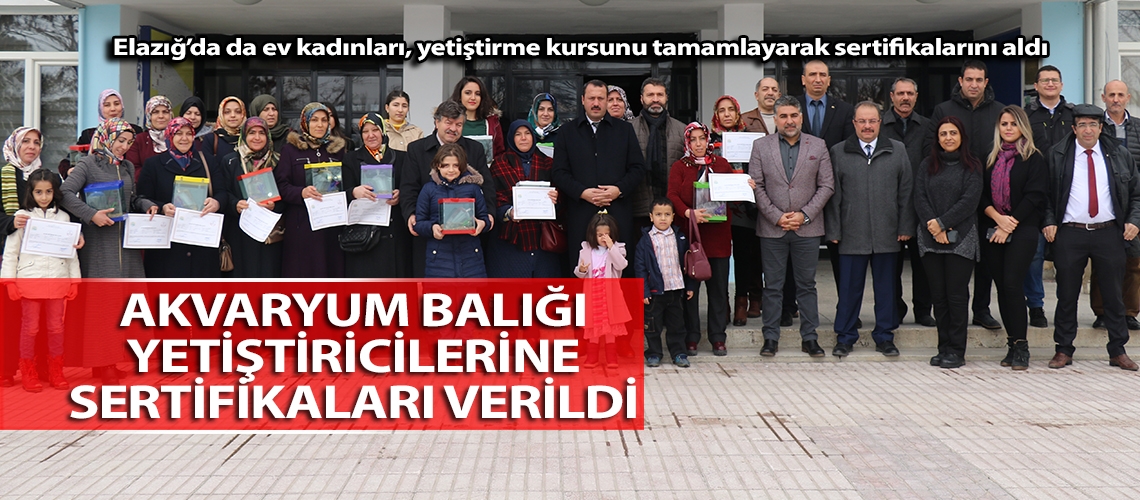 Akvaryum balığı yetiştiricilerine sertifikaları verildi