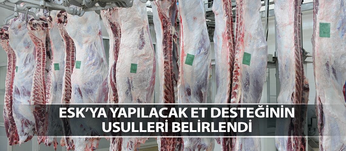 ESK’ya yapılacak et desteğinin usulleri belirlendi