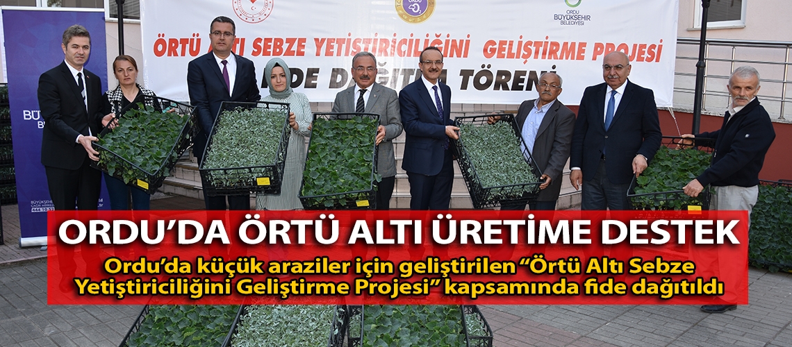 Ordu’da örtü altı üretime destek