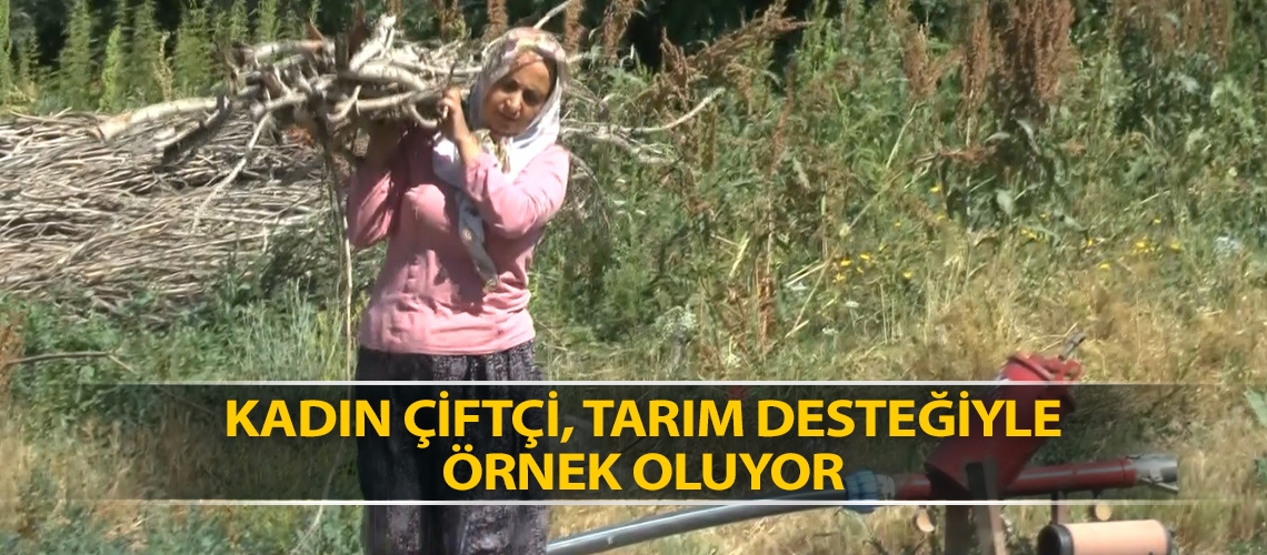 Kadın çiftçi, tarım desteğiyle örnek oluyor