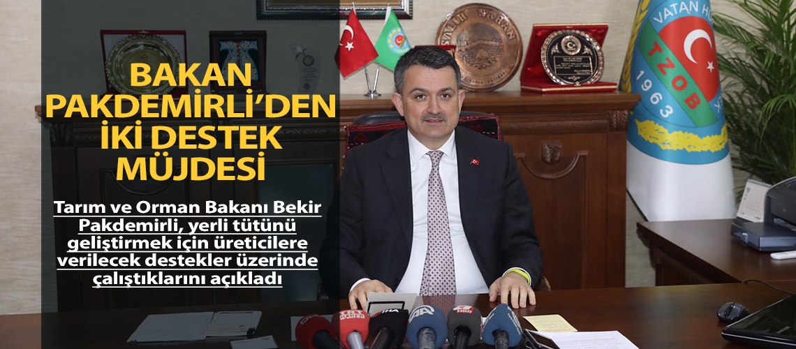 Bakan Pakdemirli’den iki destek müjdesi