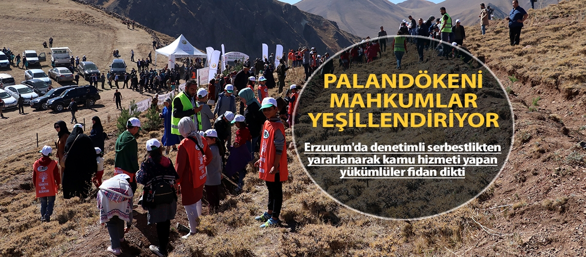 Palandökeni mahkumlar yeşillendiriyor