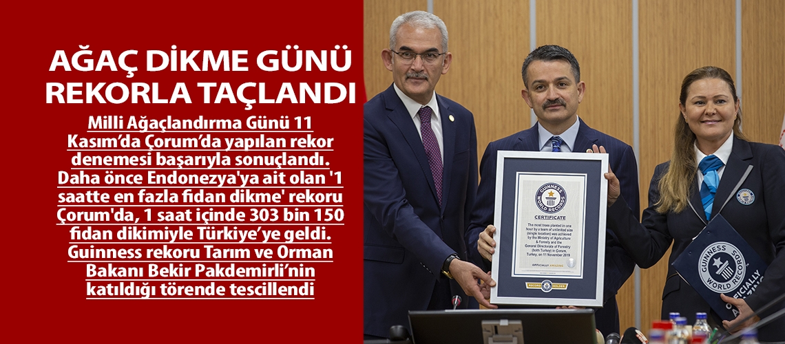 Ağaç dikme günü rekorla taçlandı