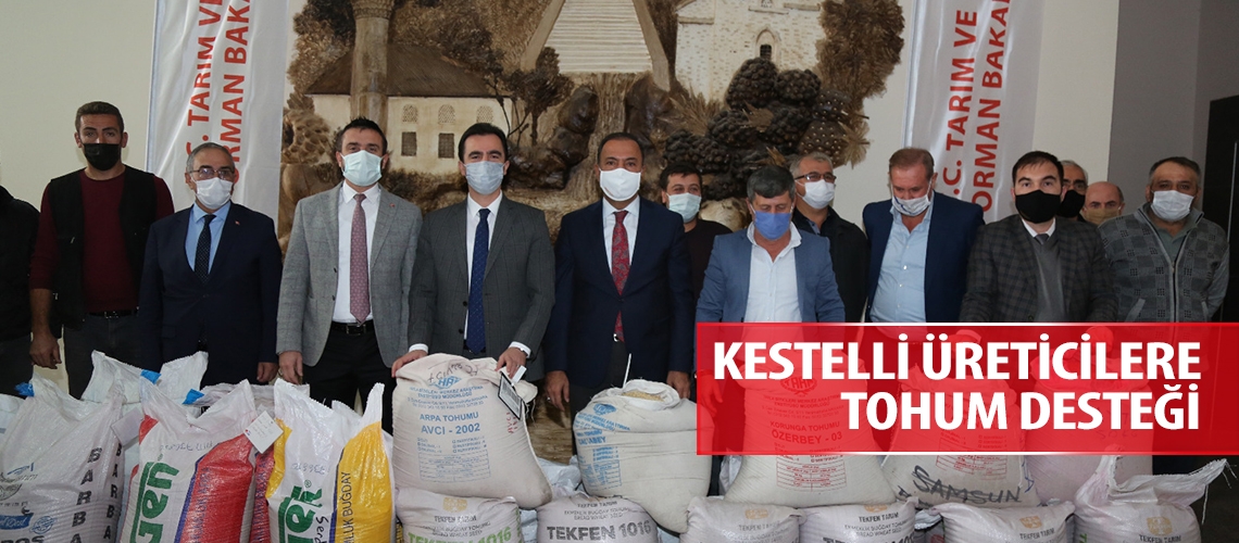 Kestelli üreticilere tohum desteği