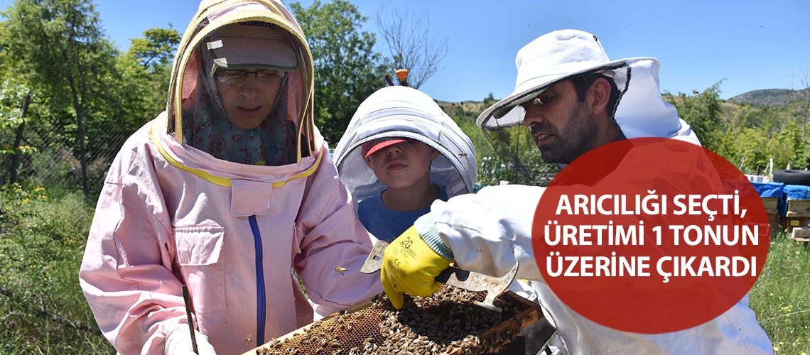 Arıcılığı seçti, üretimi 1 tonun üzerine çıkardı