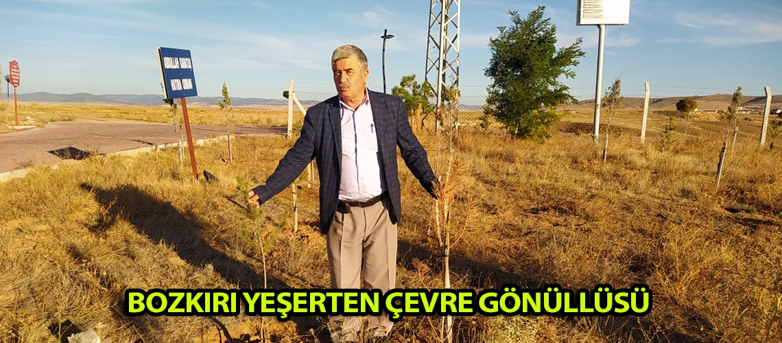 Bozkırı yeşerten çevre gönüllüsü